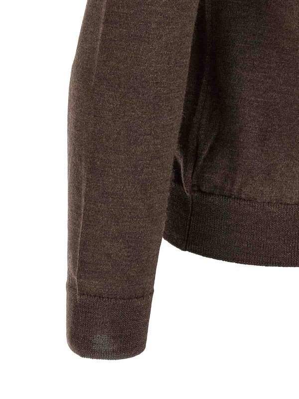 クルーネック - ブラウン shop online: ZANONE