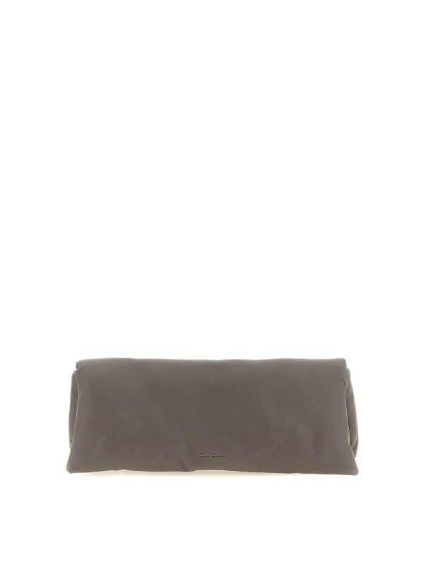 RICK OWENS: クラッチバッグ - クラッチバッグ - グレー