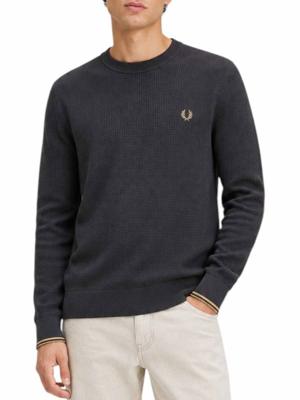 Rollkragenpullover - Schwarz shop online: FRED PERRY