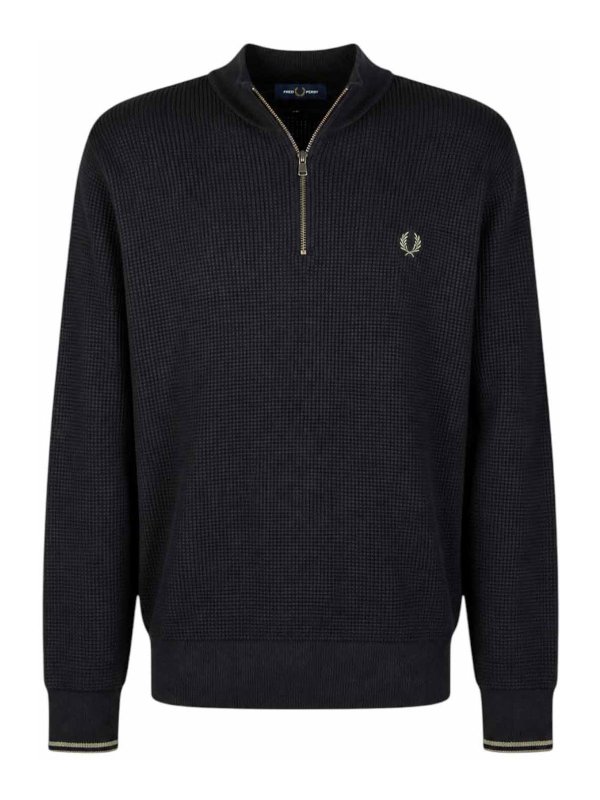FRED PERRY: Rollkragenpullover  und Polo-Ausschnitt - Rollkragenpullover - Schwarz