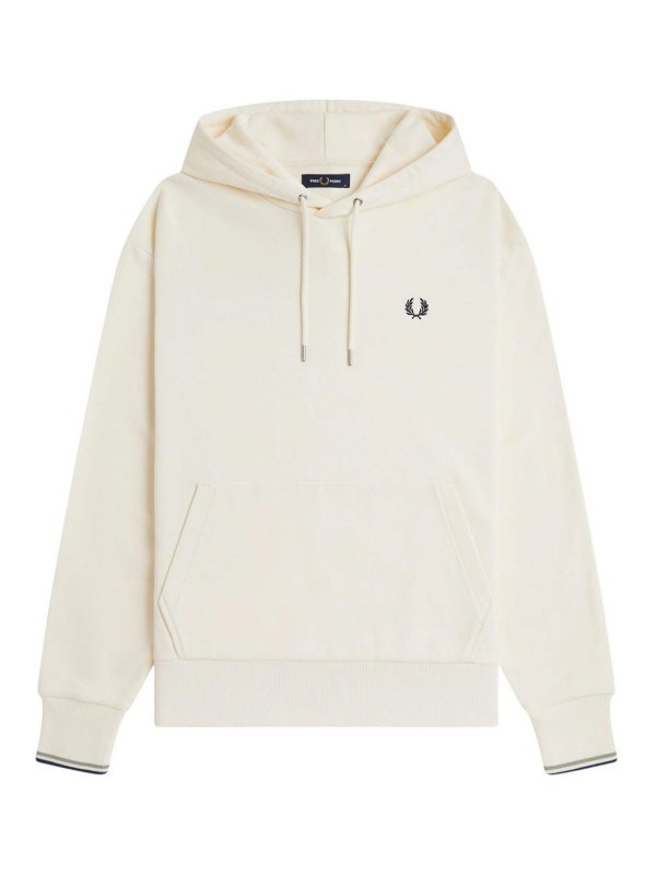 FRED PERRY: Sweatshirts & Sweaters - Cream Sweaters