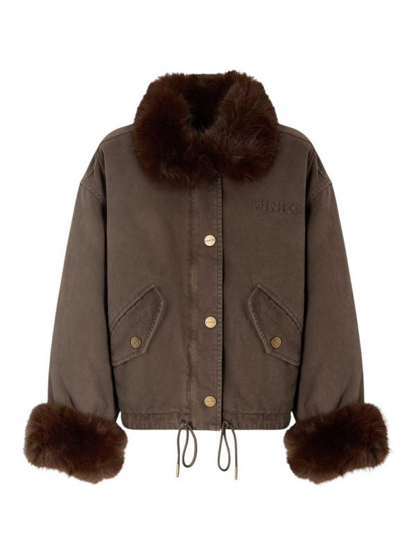 Pinko: knee length coats - Brown Jacket