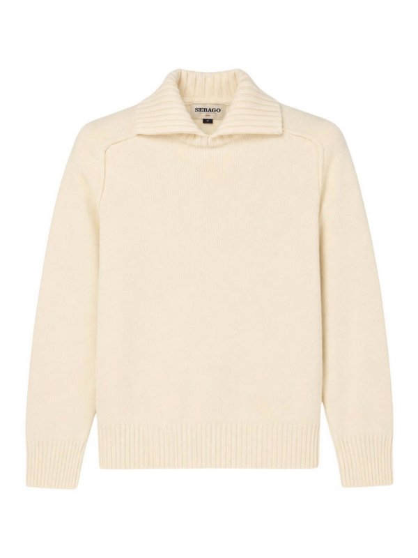 SEBAGO: Col roulé & Col polo - Pull Col Roulé - Blanc