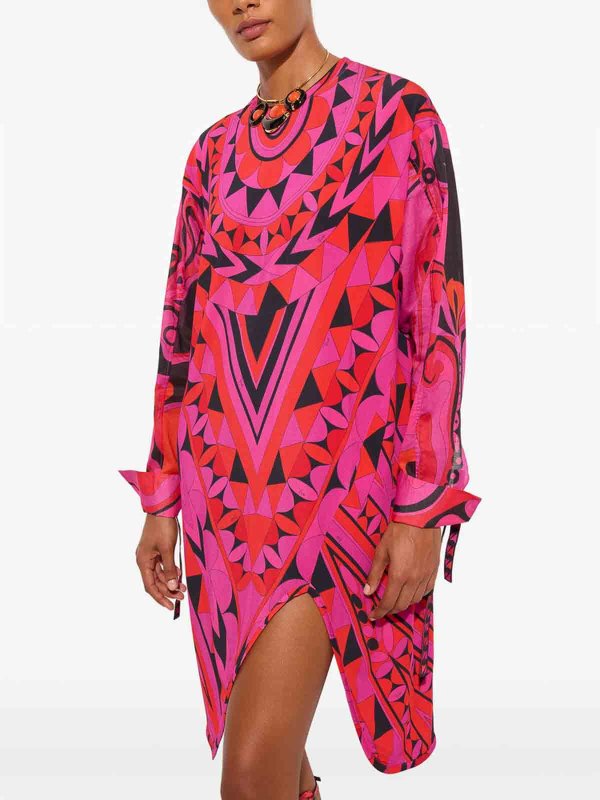 EMILIO PUCCI: ニーレングスドレス online - 膝丈ドレス - マルチカラー