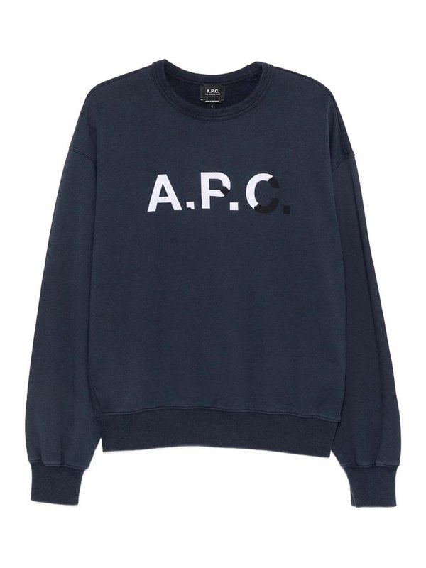 A.P.C.: スウェット＆セーター - スウェットシャツ/セーター - ブルー