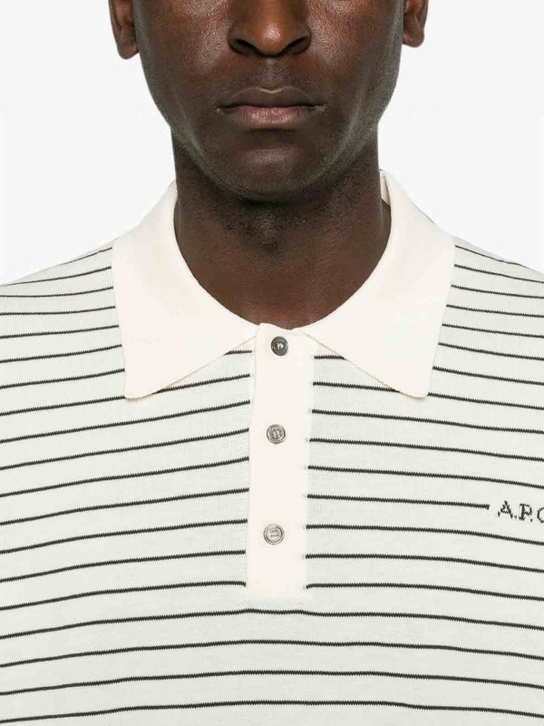A.P.C.: Strickpullover mit Rundhalsausschnitt online - Rundhalspullover - Weiß