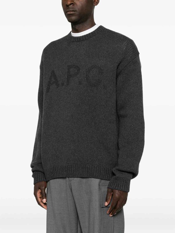 Pull Col Rond - Gris shop online: A.P.C.