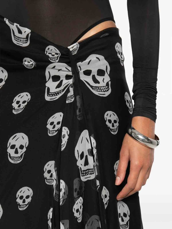The Best Shops ALEXANDER MCQUEEN: Knielange und Midi Röcke - Midirock - Schwarz
