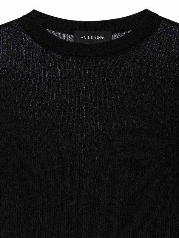 クルーネック - 黒 shop online: ANINE BING