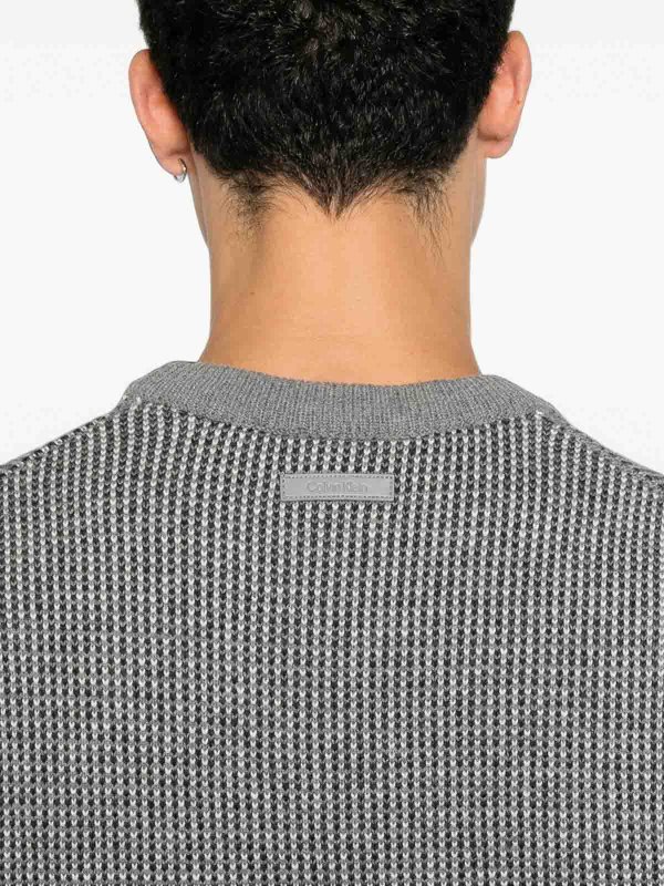 The Best Shops CALVIN KLEIN: Pull col rond - Pull Col Rond - Gris