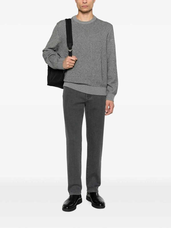 Pull Col Rond - Gris shop online: CALVIN KLEIN