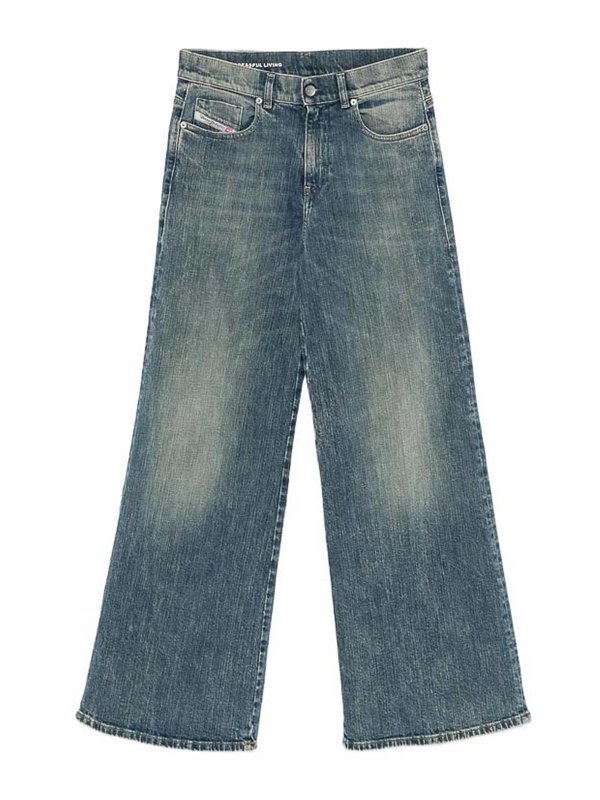 DIESEL: Jeans Rectos - Vaqueros Rectos - Azul