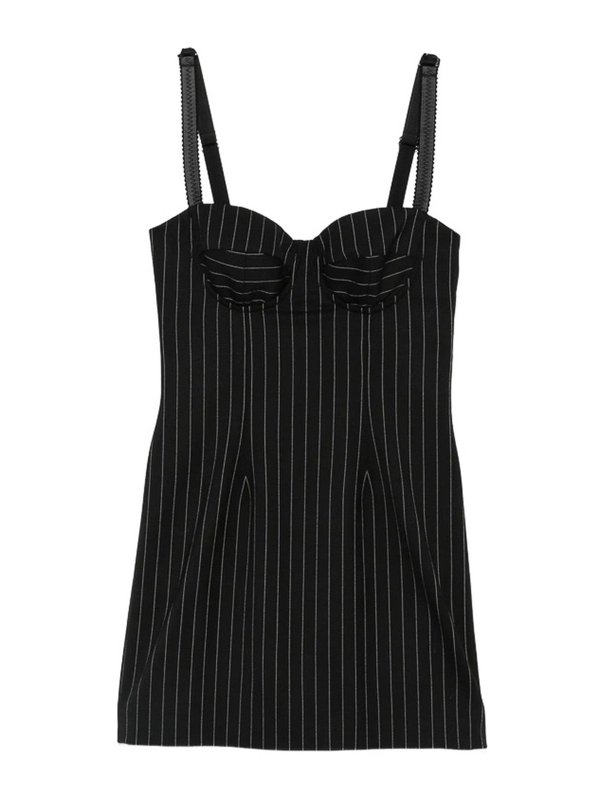 DOLCE & GABBANA: ショートドレス - ショートドレス - 黒