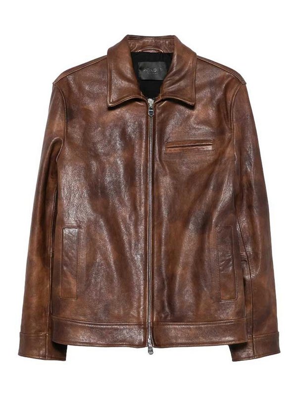 DONDUP: leather coats - Leather Outerwear