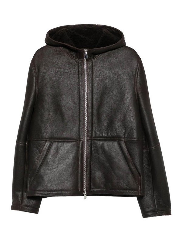 DONDUP: leather coats - Leather Outerwear
