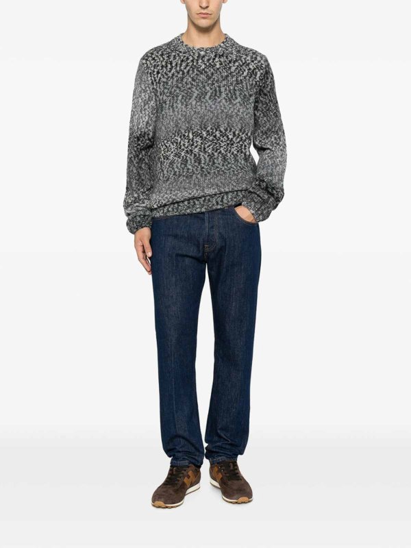 The Best Shops DONDUP: Strickpullover mit Rundhalsausschnitt - Rundhalspullover - Grau