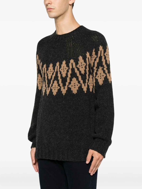 DONDUP: Pull col rond online - Pull Col Rond - Gris