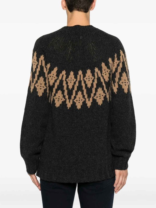 Pull Col Rond - Gris shop online: DONDUP