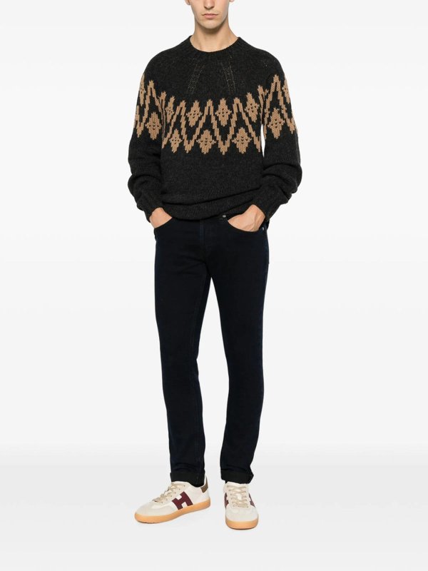 DONDUP buy online Pull Col Rond - Gris