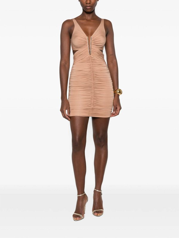 The Best Shops ELISABETTA FRANCHI: ニーレングスドレス - 膝丈ドレス - ヌードカラー
