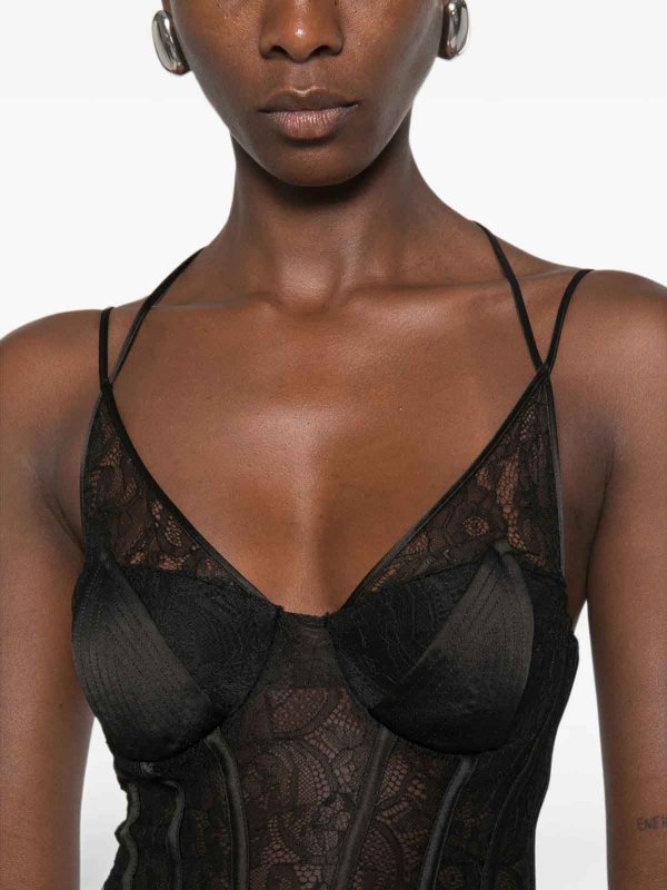 ELISABETTA FRANCHI buy online 膝丈ドレス - 黒