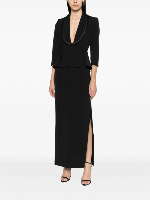 ELISABETTA FRANCHI: ニーレングスドレス online - 膝丈ドレス - 黒