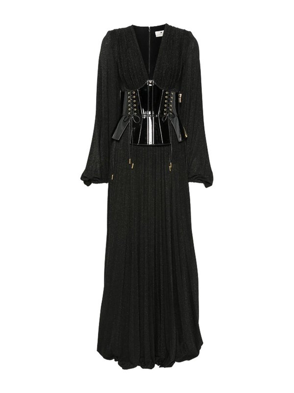 ELISABETTA FRANCHI: ニーレングスドレス - 膝丈ドレス - 黒