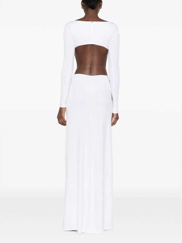 ELISABETTA FRANCHI: ニーレングスドレス online - 膝丈ドレス - 白