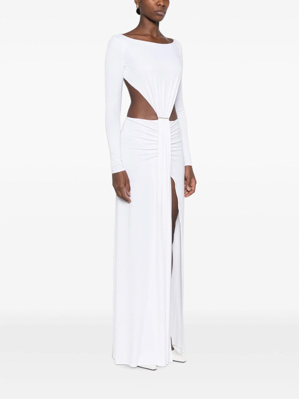 膝丈ドレス - 白 shop online: ELISABETTA FRANCHI