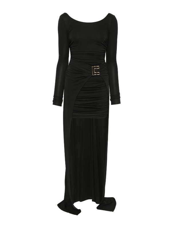 ELISABETTA FRANCHI: ニーレングスドレス - 膝丈ドレス - 黒