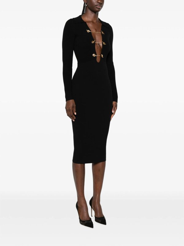 ELISABETTA FRANCHI buy online 膝丈ドレス - 黒