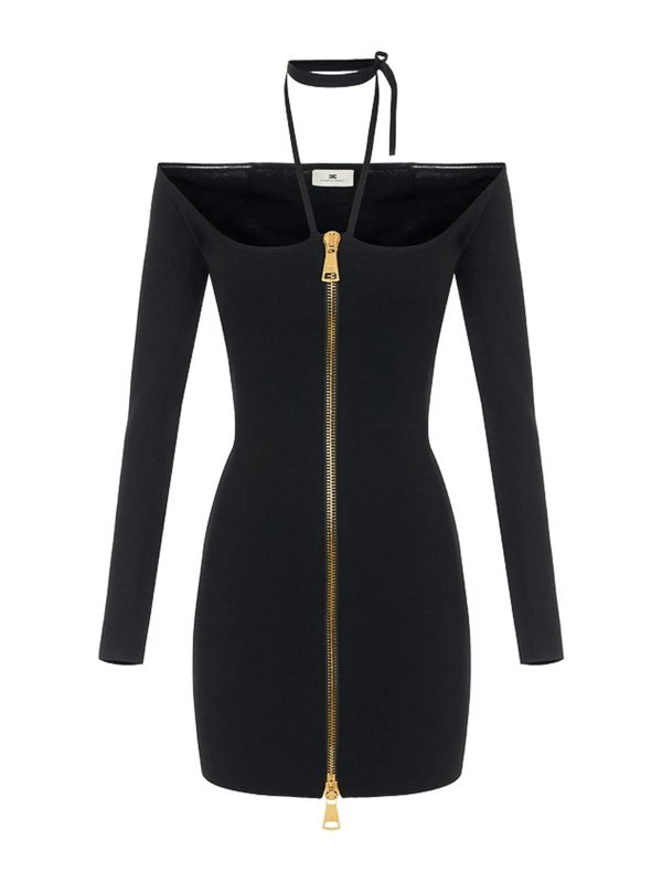 ELISABETTA FRANCHI: ニーレングスドレス - 膝丈ドレス - 黒