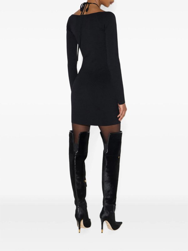 ELISABETTA FRANCHI: ニーレングスドレス online - 膝丈ドレス - 黒