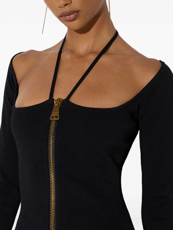 ELISABETTA FRANCHI buy online 膝丈ドレス - 黒