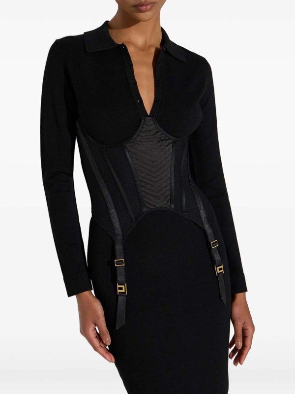 The Best Shops ELISABETTA FRANCHI: ニーレングスドレス - 膝丈ドレス - 黒