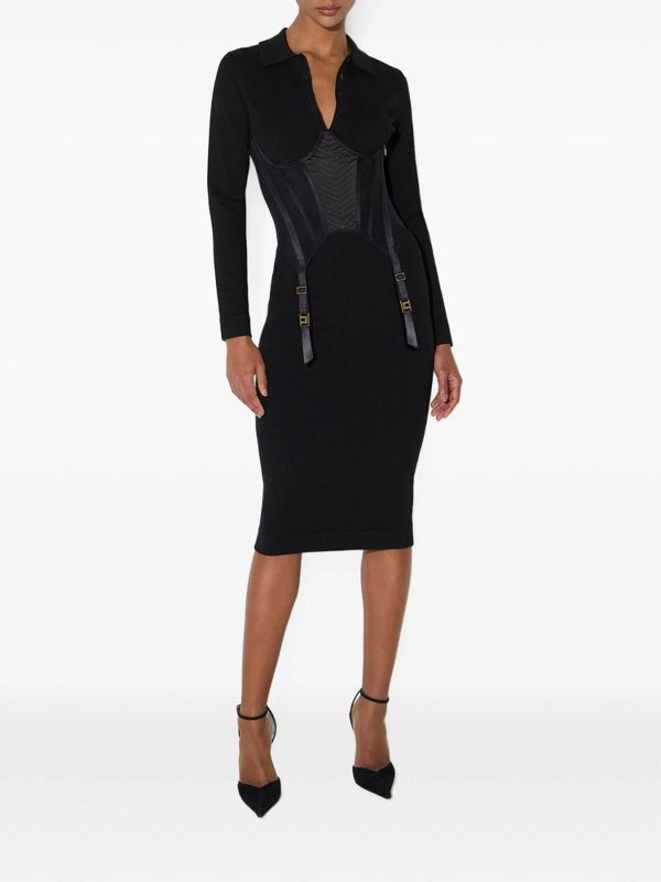 ELISABETTA FRANCHI buy online 膝丈ドレス - 黒