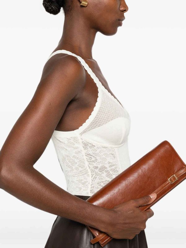 トップ/タンクトップ - ベージュ shop online: ELISABETTA FRANCHI