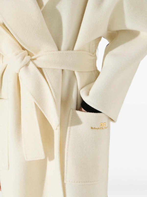 ELISABETTA FRANCHI buy online 膝丈コート - イエロー