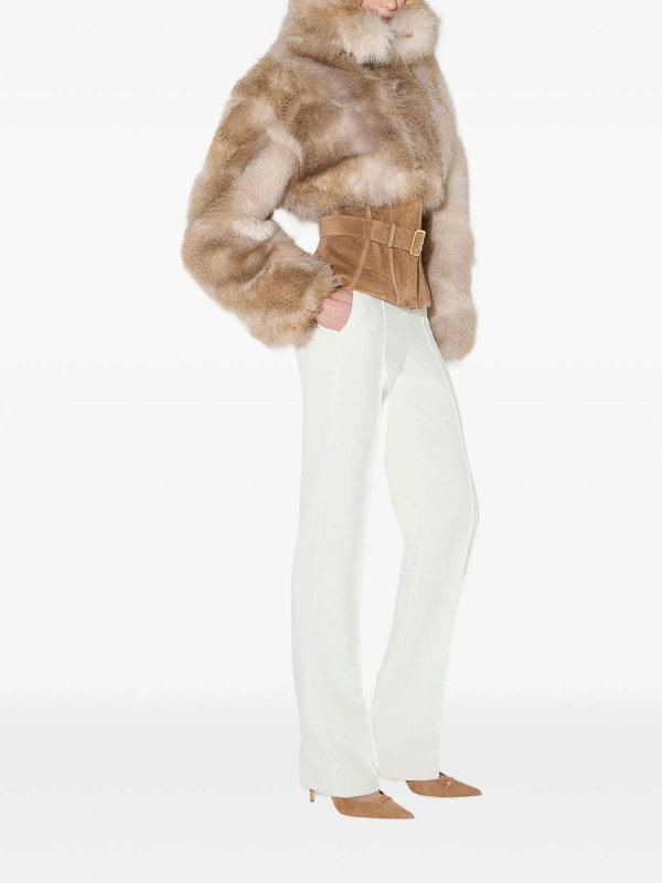 ELISABETTA FRANCHI: 毛皮＆シアリングコート online - 毛皮/ムートンコート - ブラウン