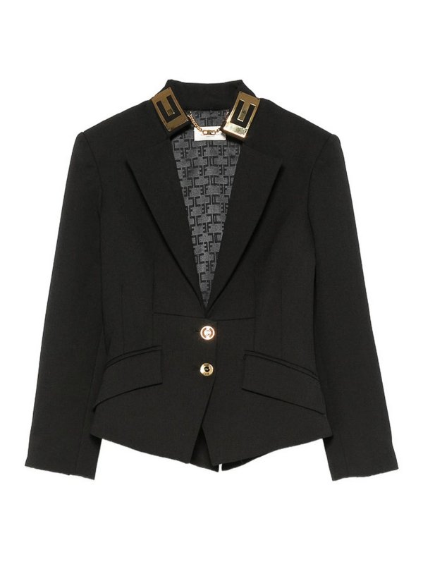 ELISABETTA FRANCHI: ブレザー - ブレザー - 黒