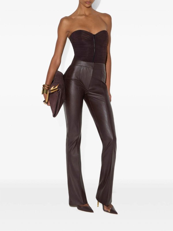 カジュアルパンツ - ブラウン shop online: ELISABETTA FRANCHI