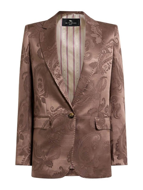 ETRO: ブレザー - ブレザー - ブラウン