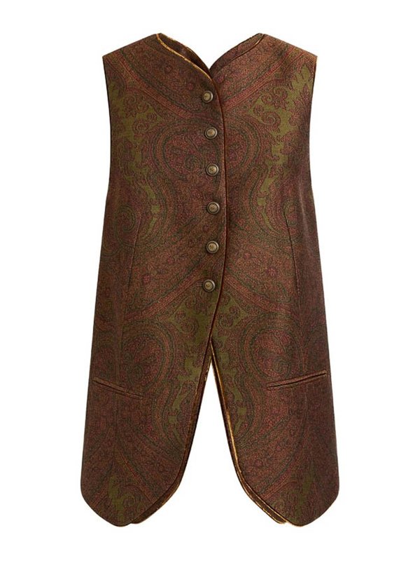 ETRO: Chalecos  - Chaleco - Marrón