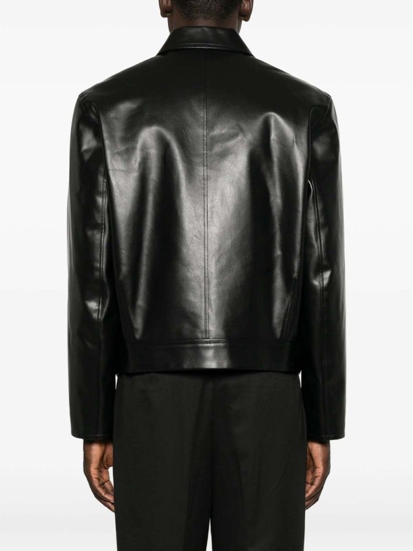 レザージャケット - 黒 shop online: JIL SANDER