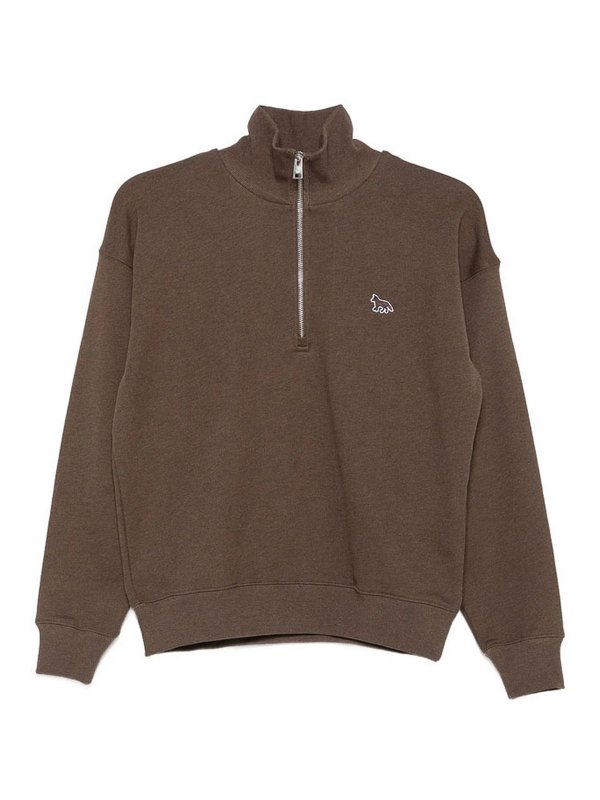MAISON KITSUNÉ: Sudaderas y suéteres - Sudadera - Marrón