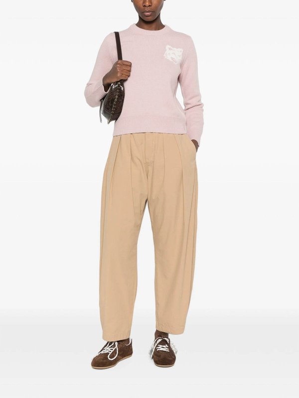 The Best Shops MAISON KITSUNÉ: クルーネック - クルーネック - ピンク