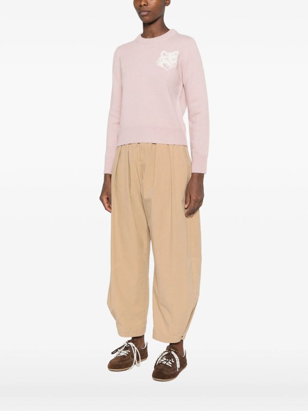クルーネック - ピンク shop online: MAISON KITSUNÉ