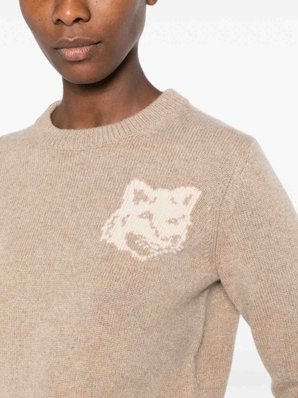 The Best Shops MAISON KITSUNÉ: クルーネック - クルーネック - ベージュ