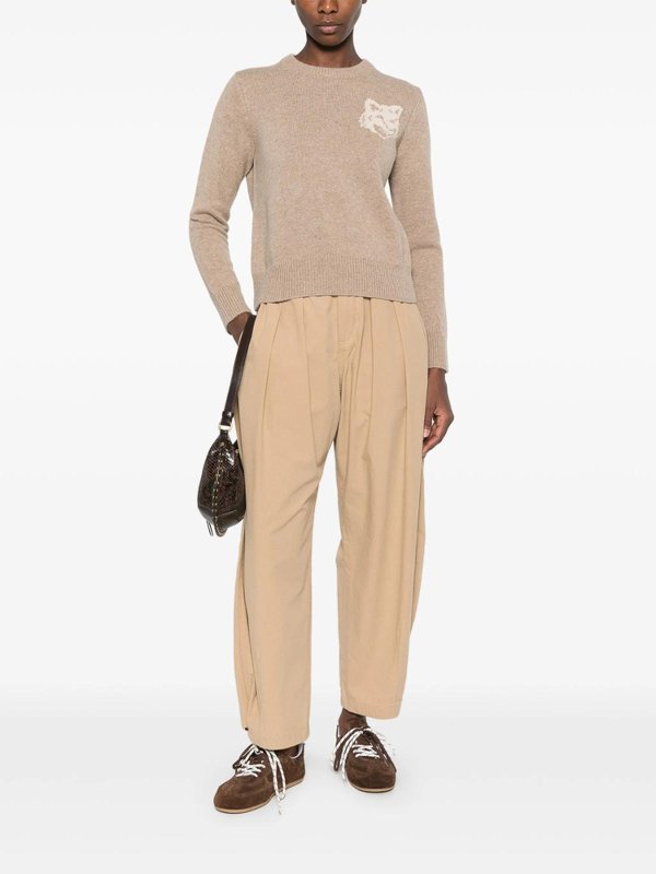 MAISON KITSUNÉ buy online クルーネック - ベージュ