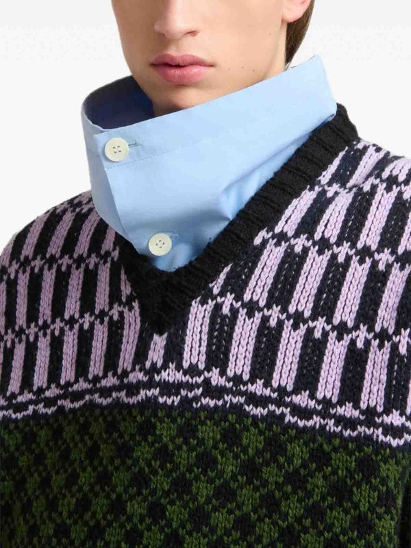 Marni buy online Pull À Col V - Vert
